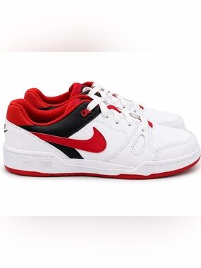 Nike Force 1 Low White Red Black Sneakers Youth Size 5Y